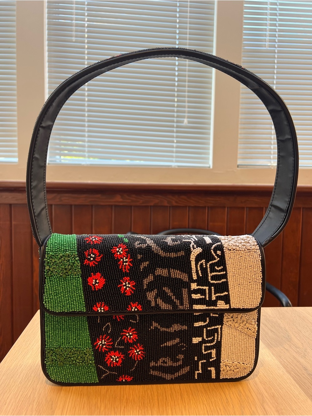 Handcrafted Beaded Multicolor Shoulder Bag